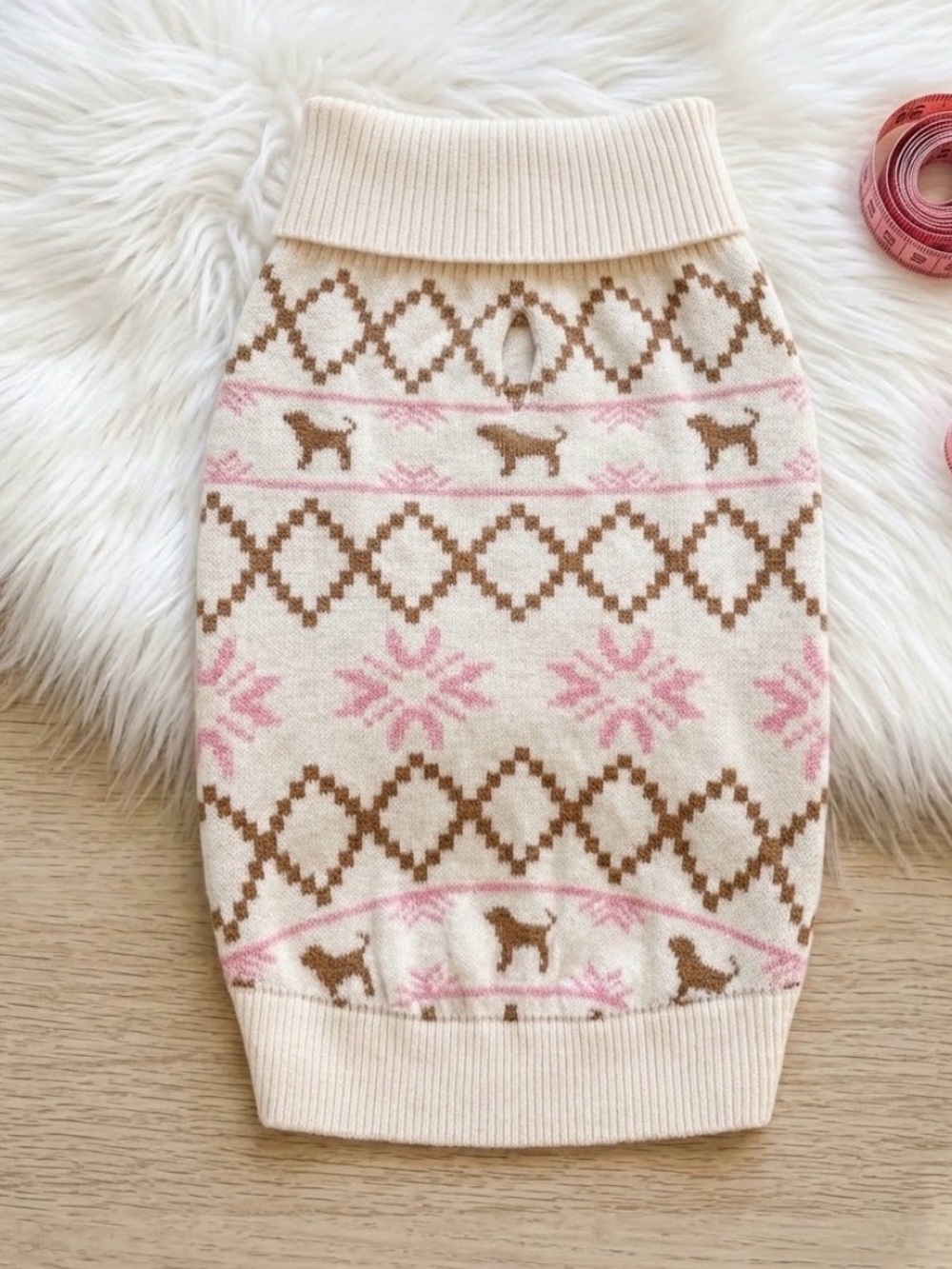 Victoria Secret PINK Fair Isle Dog sweater sz- S